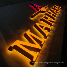 Outdoor Illuminated Waterproof Signage Customized Acrylic Channel LED Lighted 3d Signs Logo Letter